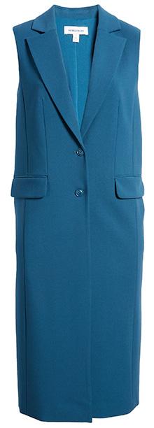 Nordstrom Two-Button Longline Vest | 40plusstyle.com