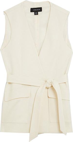 Karen Millen Relaxed Tailored Sleeveless Blazer Vest | 40plusstyle.com