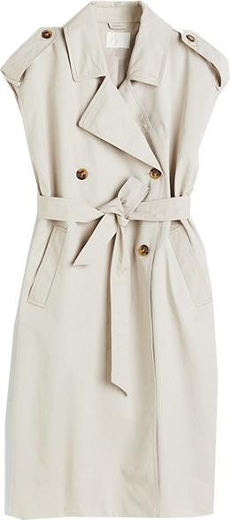 H&M Sleeveless Trench Coat | 40plusstyle.com